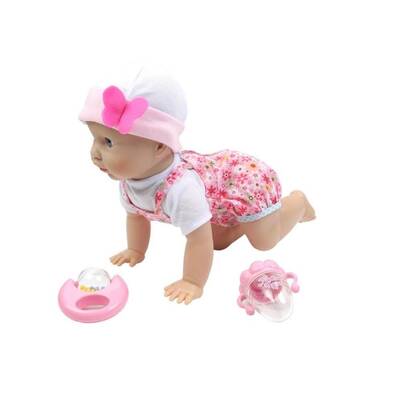 Kıkırdayan ve Emekleyen Sevimli Oyuncak Bebek 40 Cm - 3