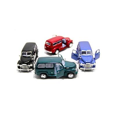 Kinsmart 1950 Chevrolet Suburban Carryall 1:36 Metal Çek Bırak Araba - 3
