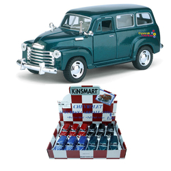 Kinsmart 1950 Chevrolet Suburban Carryall 1:36 Metal Çek Bırak Araba - 1