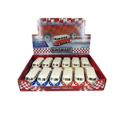 Kinsmart 1962 Volkswagen Classical Bus 1:32 Metal Çek Bırak Araba - 2