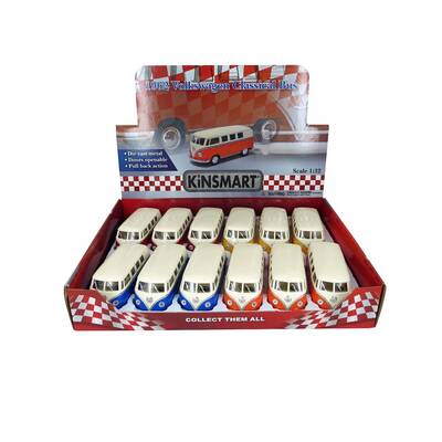 Kinsmart 1962 Volkswagen Classical Bus 1:32 Metal Çek Bırak Araba - 2