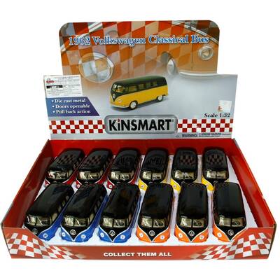 Kinsmart 1962 Volkswagen Classical Bus 1:32 Metal Çek Bırak Araba - 2