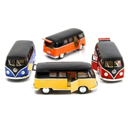 Kinsmart 1962 Volkswagen Classical Bus 1:32 Metal Çek Bırak Araba - 3