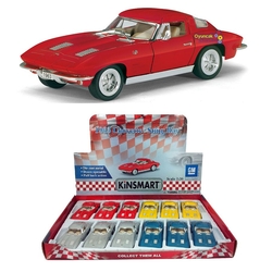 Kinsmart 1963 Corvette Sting Ray 1:36 Metal Çek Bırak Araba - Kinsmart