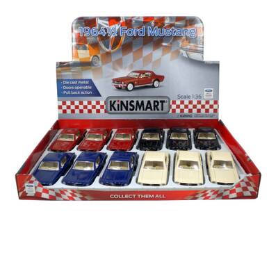 Kinsmart 1964 1/2 Ford Mustang 1:36 Metal Çek Bırak Araba - 2