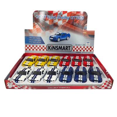 Kinsmart 2007 Ford Shelby GT500 1:38 Metal Çek Bırak Araba - 2