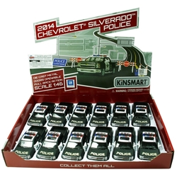 Kinsmart 2014 Chevrolet Sılverado Police 1:46 Metal Çek Bırak Araba Mat Siyah - 2