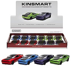 Kinsmart Çek Bırak 2023 Dodge Challenger SRT Demon 170 1:38 Metal Model Araba Die Cast Oyuncak - Kinsmart
