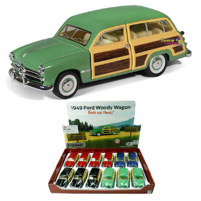 Kinsmart Çek Bırak Araba 1949 Ford Woody Wagon KT5402D - 1