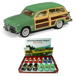 Kinsmart Çek Bırak Araba 1949 Ford Woody Wagon KT5402D - 1