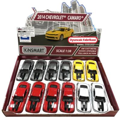 Kinsmart Çek Bırak Araba 2014 Chevrolet Camaro (Şeritli) - 1