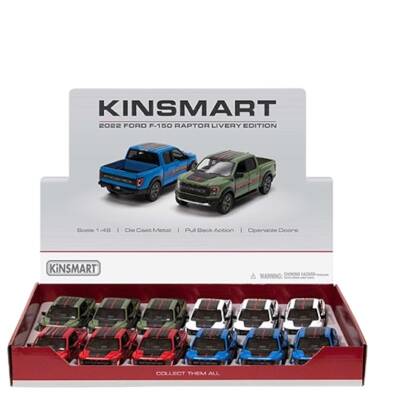 Kinsmart Çek Bırak Araba 2022 Ford F-150 Raptor (Desenli) - 1