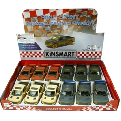 Kinsmart Çek Bırak Araba Çamurlu Ford F-150 SVT Raptor Super Crew 2013 1:46 - 2