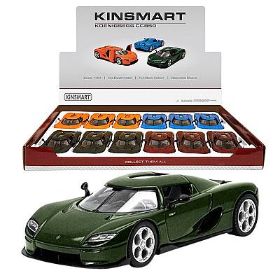 Kinsmart Çek Bırak Koenigsegg CC850 1:34 Metal Model Araba Die Cast Oyuncak - 1