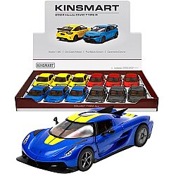 Kinsmart Çek Bırak Koenigsegg Jesko Absolut Livery Edition 1:36 Metal Model Araba Die Cast Oyuncak - Kinsmart