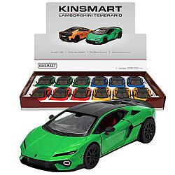 Kinsmart Çek Bırak Lamborghini Temerario 1:36 Metal Model Araba Die Cast Oyuncak - Kinsmart