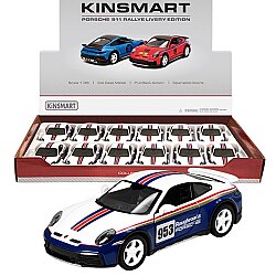 Kinsmart Çek Bırak Porsche 911 Rallye Livery Edition 1:36 Metal Model Araba Die Cast Oyuncak - Kinsmart