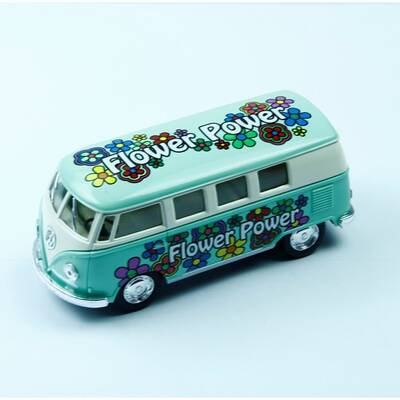 Kinsmart Çekbırak Metal Araba 1962 Vw Classıc Bus ((Pastel Renk Ve Desenli) - 3