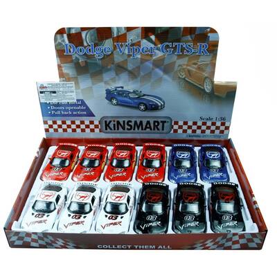 Kinsmart Dodge Viper GTS-R 1:36 Metal Çek Bırak Araba - 2