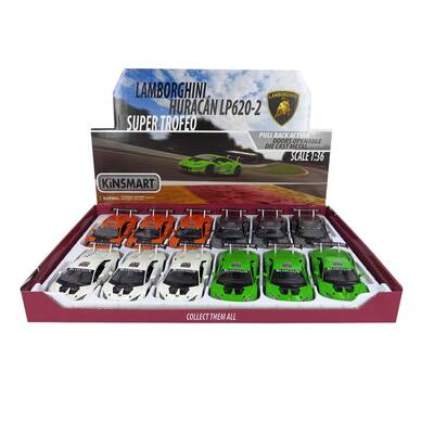 Kinsmart Lamborghını Huracan LP620-2 Super Trofeo 1:36 Metal Çek Bırak - 2