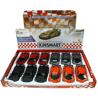 Kinsmart Lamborghini Veneno 1:38 Metal Çek Bırak Araba - 2