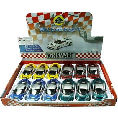 Kinsmart Metal Çek Bırak Araba 2012 Lotus Exige S (Çift Renkli) KT5361DG - 2
