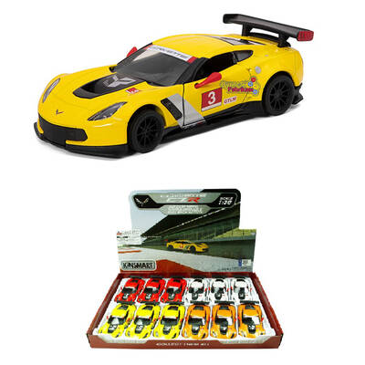 Kinsmart Metal Çek Bırak Araba 2016 Corvette C7.R Race Car 1:36 - 1