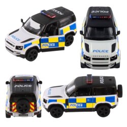 Kinsmart Metal Çek Bırak Araba Land Rover Defender 90 (Police) - Kinsmart