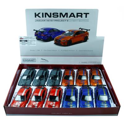Kinsmart Metal Çekbırak Araba Jaguar Xe Sv Project 8 (Desenli) - 2