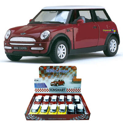 Kinsmart Mini Cooper 1:28 Metal Çek Bırak Araba - 1