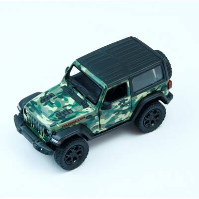 Kinsmart Oyuncak Metal Çekbırak 2018 Jeep Wrangler Camo (Hard Top) - 2