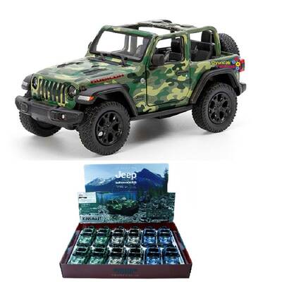 Kinsmart Oyuncak Metal Çekbırak 2018 Jeep Wrangler Camo (Open Top) - 1