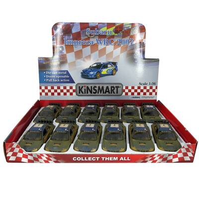 Kinsmart Subaru Impreza VRC 2007 1:36 Metal Çek Bırak Araba Çamurlu - 2