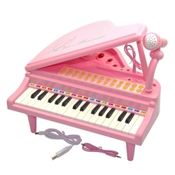 Küçük Oyuncak Piano Mikrofonlu Elektronik - 1