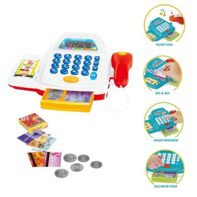 Kutulu Işıklı Sesli Yazar Kasa-Market Kasası - 3