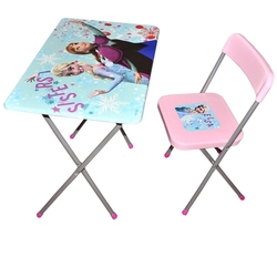 Lisanslı Frozen Ders Çalışma Masası ve Sandalyesi - GoKidy Toys