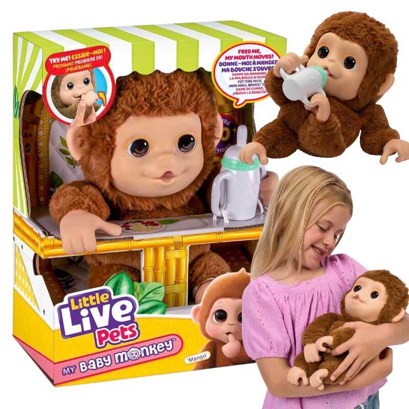 Live Pets Sesli İnteraktif Peluş Yavru Maymun