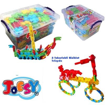 Matrax Mega Joesy Eğitici Blok Oyunu 380 Parça Plastik Kilitli Kutuda - 1