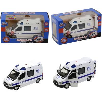 Mercedes Benz Metal Çekbırak Oyuncak Araba Sesli Işıklı(Polis, Jandarma, Ambulans, İtfaiye - 4