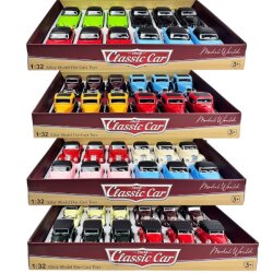 Metal Çek Bırak Araba 1:32 Clasic Karışık Model 12 Adet (7B-10B-13B14B) - Vardem Oyuncak