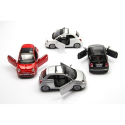 Metal Çek Bırak Araba Kinsmart 2007 Fiat 500 1:28 - Kinsmart