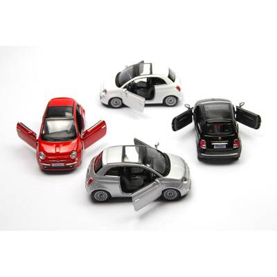 Metal Çek Bırak Araba Kinsmart 2007 Fiat 500 1:28 - 1
