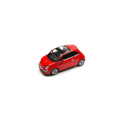 Metal Çek Bırak Araba Kinsmart 2007 Fiat 500 1:28 - 4