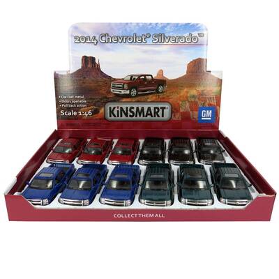 Metal Çek Bırak Araba Kinsmart 2014 Chevrolet Silverado 1:46 - 2