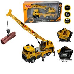 Metal Katlanabilir Kule Vinç Çek Bırak Işıklı ve Sesli 1:28 - Vardem Oyuncak