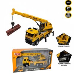 Metal Uzayabilir Kule Vinç Çek Bırak Işıklı ve Sesli 1:28 - Vardem Oyuncak