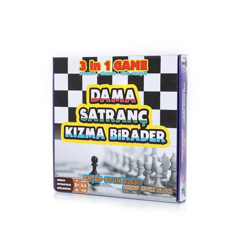Miajima Ahşap Satranç-dama-kızma Birader 3