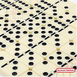Miajima Fildişi Seramik Büyük Boy Domino Taşı Seti Çantalı 4,8 X 2,2 Cm - 2