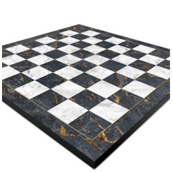 Miajima Yenigün Gri Mermer Satranç Tahtası Kutulu 37x37 Cm - Yenigün Tavla