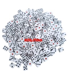 Miajima Ithal Melamin 9 MM Tavla Zarı Kırmızı Noktalı Yanları Köşeli 24 Adet - 2